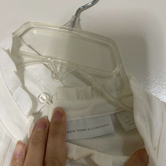 New York and company white lace boho tiered with slip dress size small - Picture 8 of 9